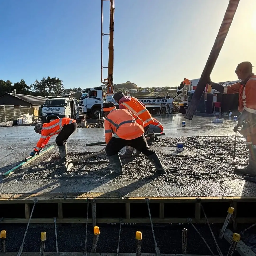 RFL crew screeding a fresh pour
